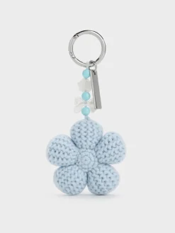 Crochet-Flower Beaded Charm