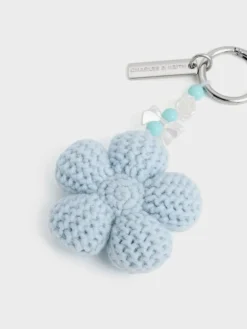 Crochet-Flower Beaded Charm