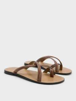 Crossover Toe-Ring Sandals