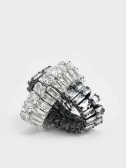 Crystal Double-Row Eternity Ring