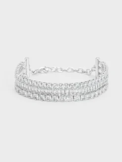 Crystal Triple-Row Tennis Bracelet