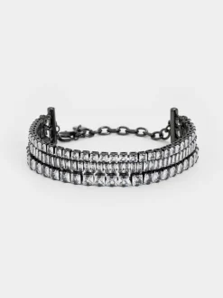Crystal Triple-Row Tennis Bracelet