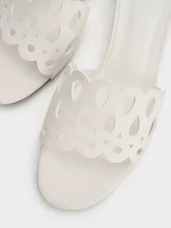 Cut-Out Block-Heel Mules