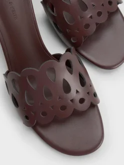 Cut-Out Block-Heel Mules