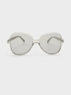 Delaney Chain-Link Butterfly Sunglasses