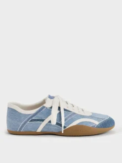 Denim & Leather Sneakers