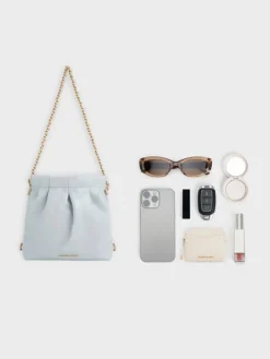 Duo Chain-Handle Two-Way Backpack