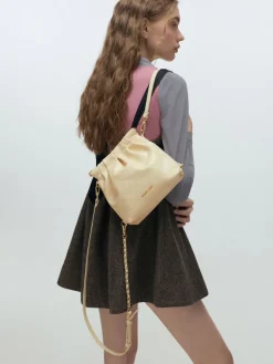 Duo Chain-Handle Two-Way Backpack