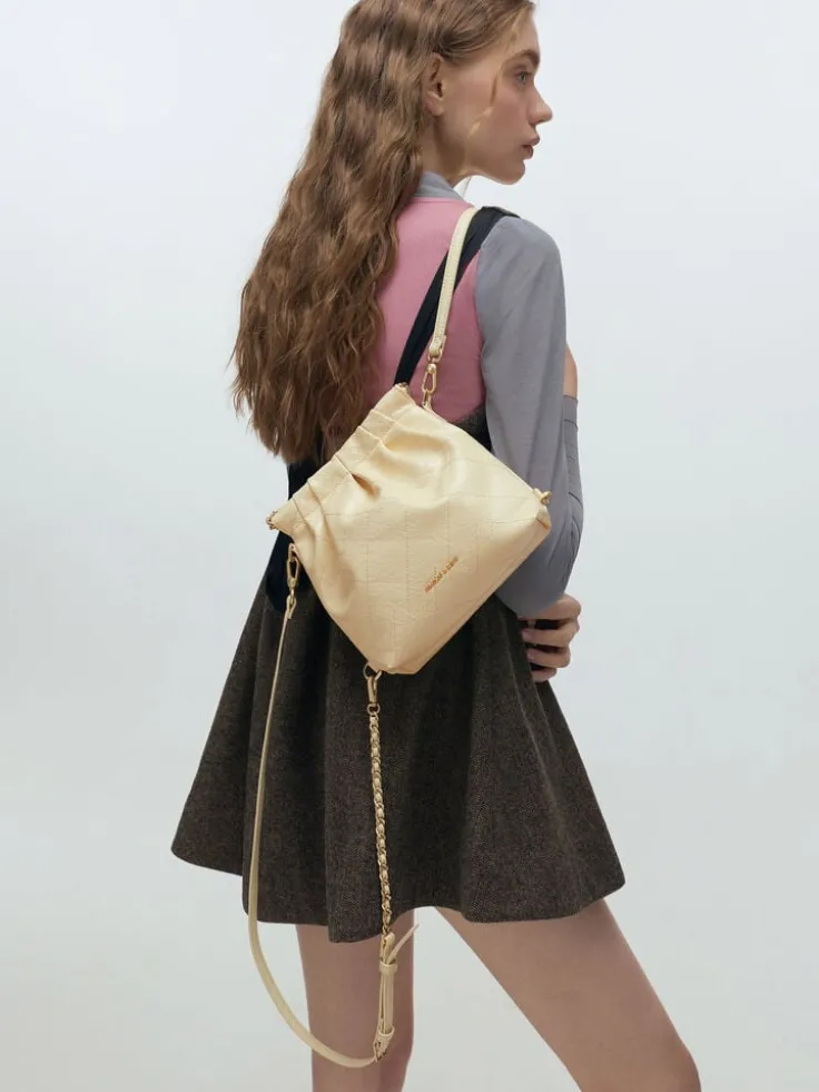Duo Chain-Handle Two-Way Backpack