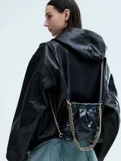Duo Chain-Handle Two-Way Backpack