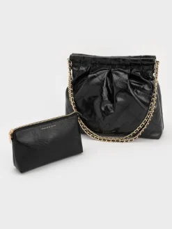 Duo Double Chain Hobo Bag