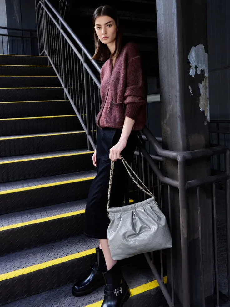 Duo Double Chain Hobo Bag