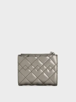 Duo Metallic Quilted Small Wallet