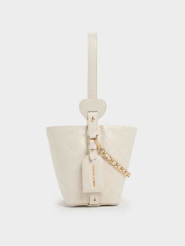 Duo Quilted Chain Bucket Bag