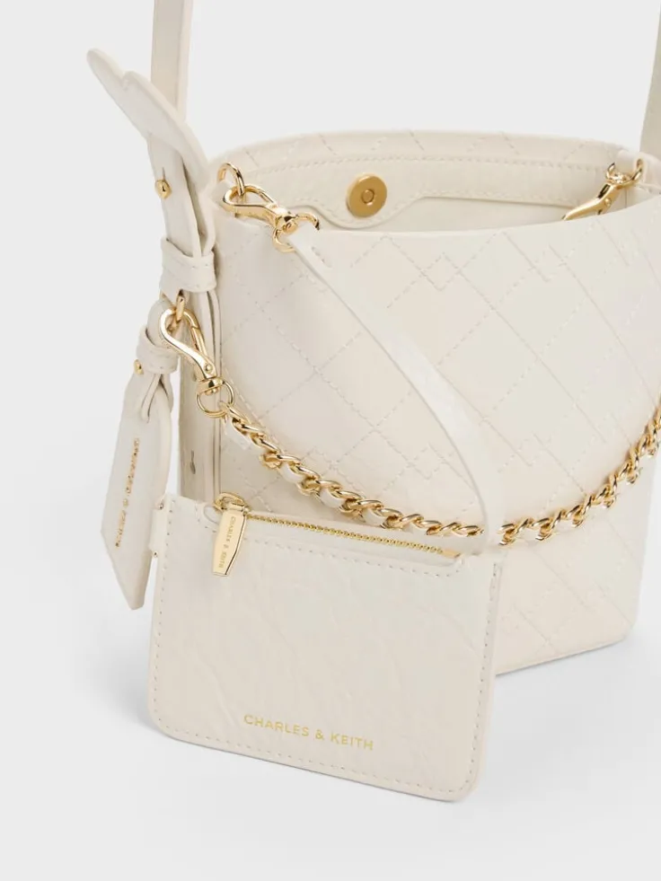 Duo Quilted Chain Bucket Bag