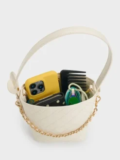 Duo Quilted Chain Bucket Bag
