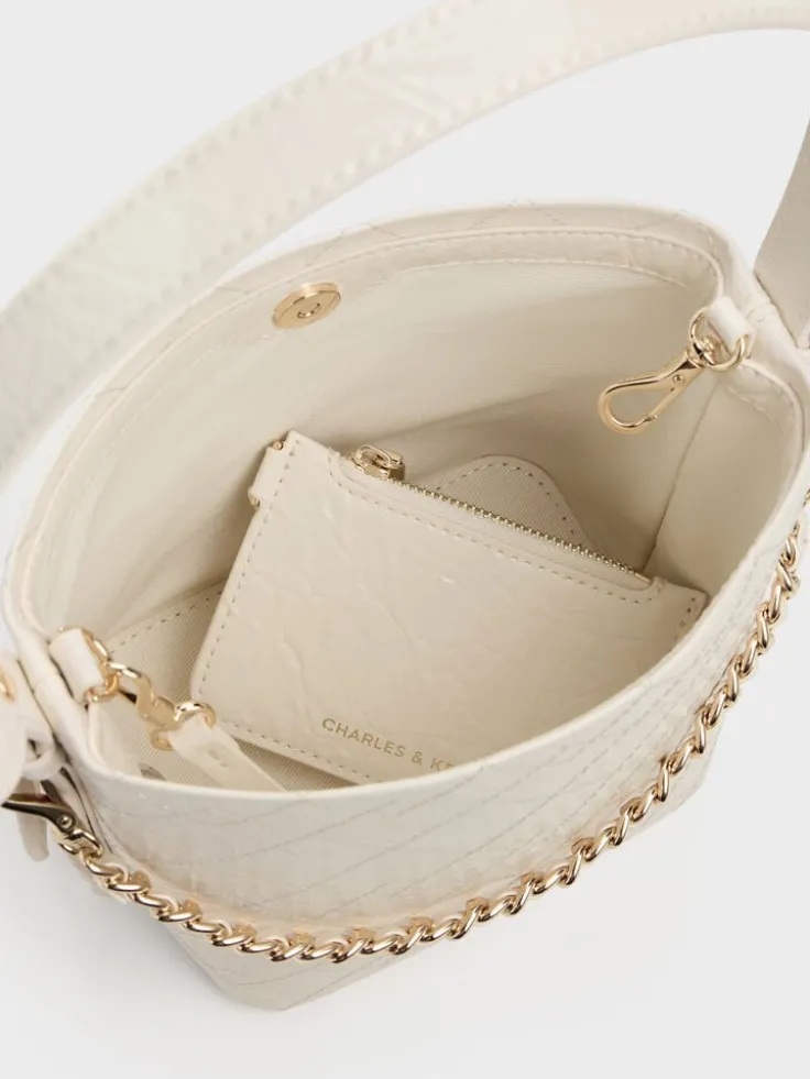 Duo Quilted Chain Bucket Bag