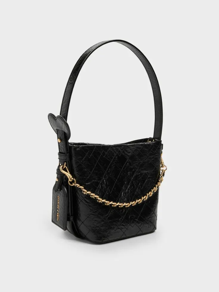Duo Quilted Chain Bucket Bag
