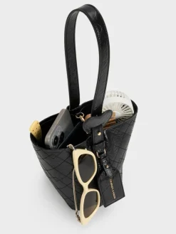 Duo Quilted Chain Bucket Bag