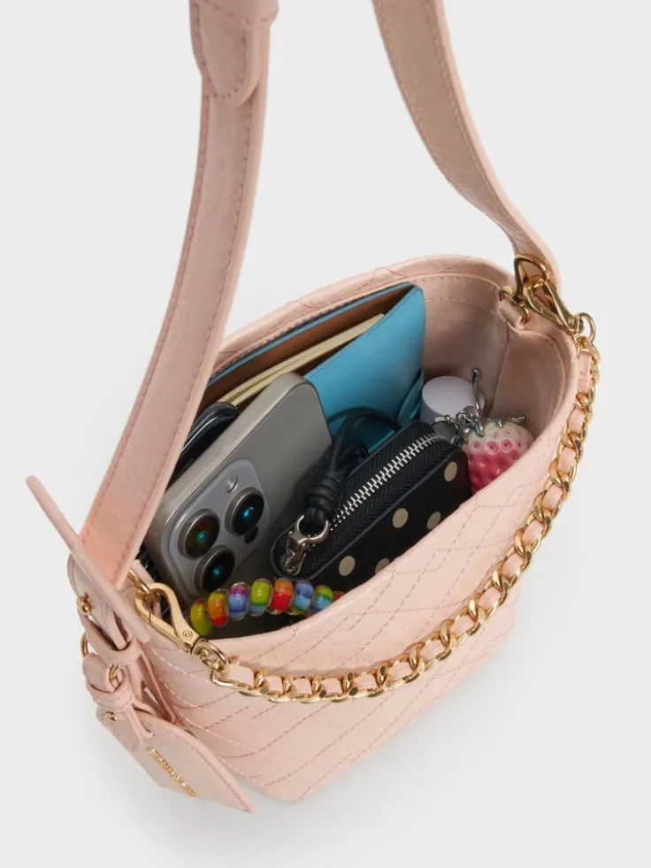 Duo Quilted Chain Bucket Bag