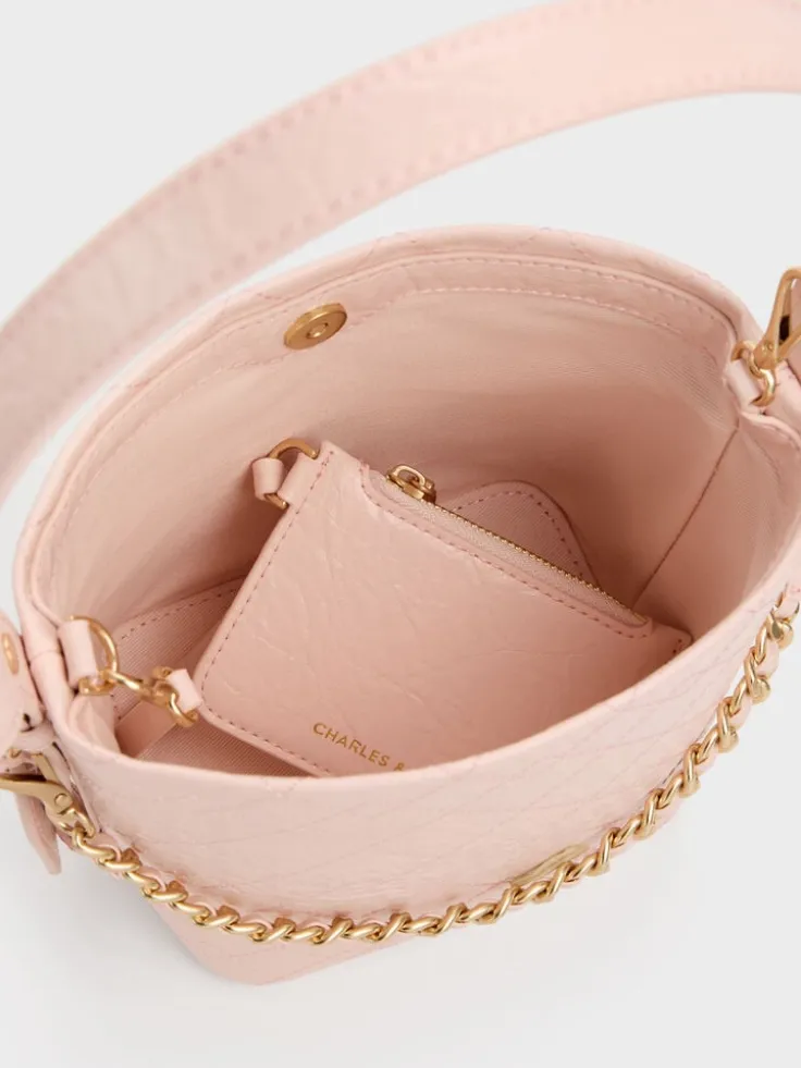 Duo Quilted Chain Bucket Bag