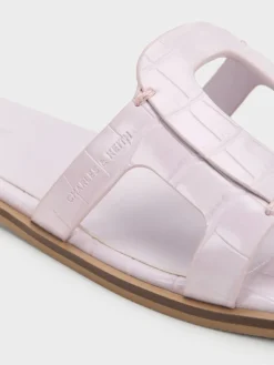 Easley Croc-Effect Cut-Out Slide Sandals