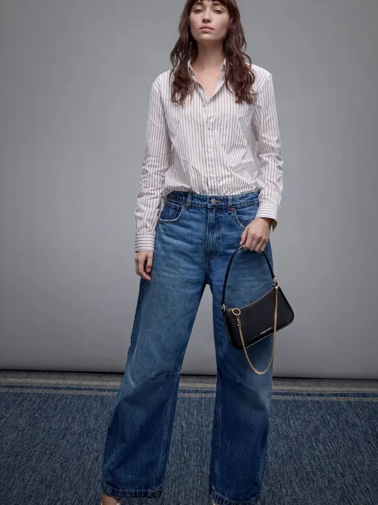 Elspeth Croc-Effect Chain-Link Shoulder Bag