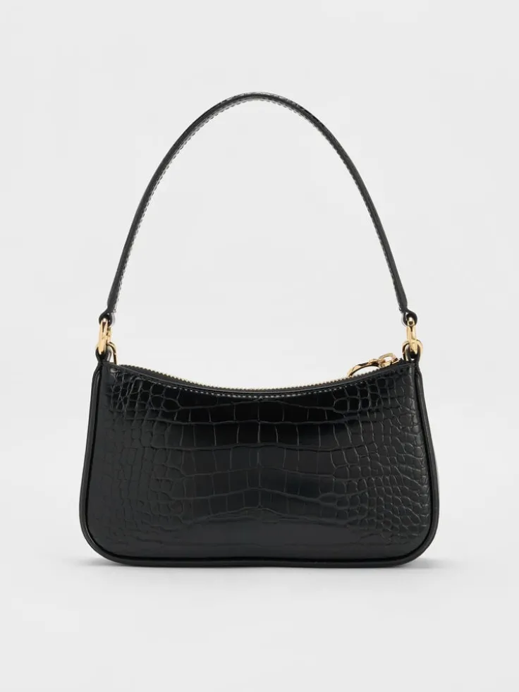 Elspeth Croc-Effect Chain-Link Shoulder Bag