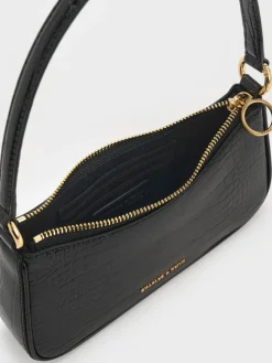 Elspeth Croc-Effect Chain-Link Shoulder Bag