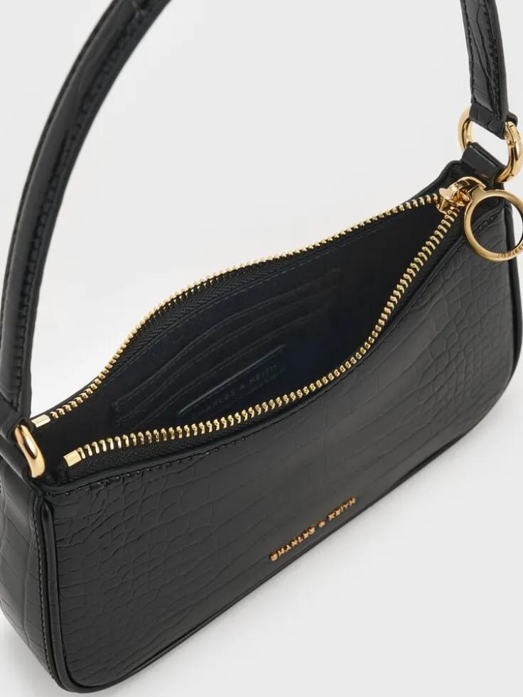 Elspeth Croc-Effect Chain-Link Shoulder Bag