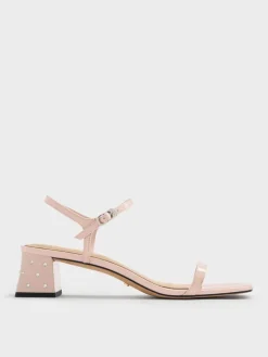 Emmaline Patent Leather Crystal Sandals