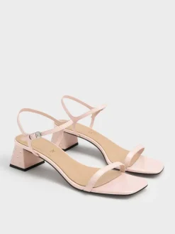 Emmaline Patent Leather Crystal Sandals