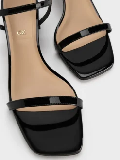 Emmaline Patent Leather Crystal Sandals