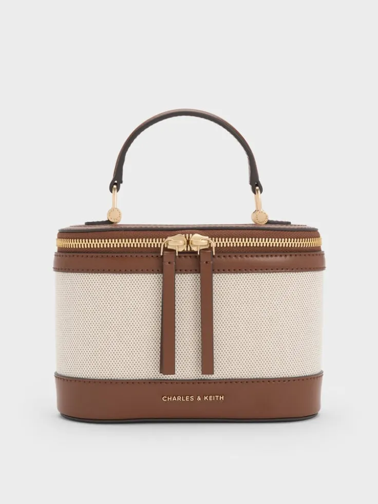 Enola Canvas Top Handle Vanity Bag