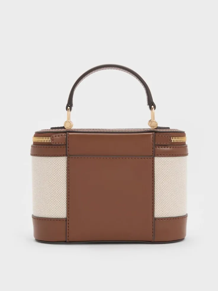 Enola Canvas Top Handle Vanity Bag