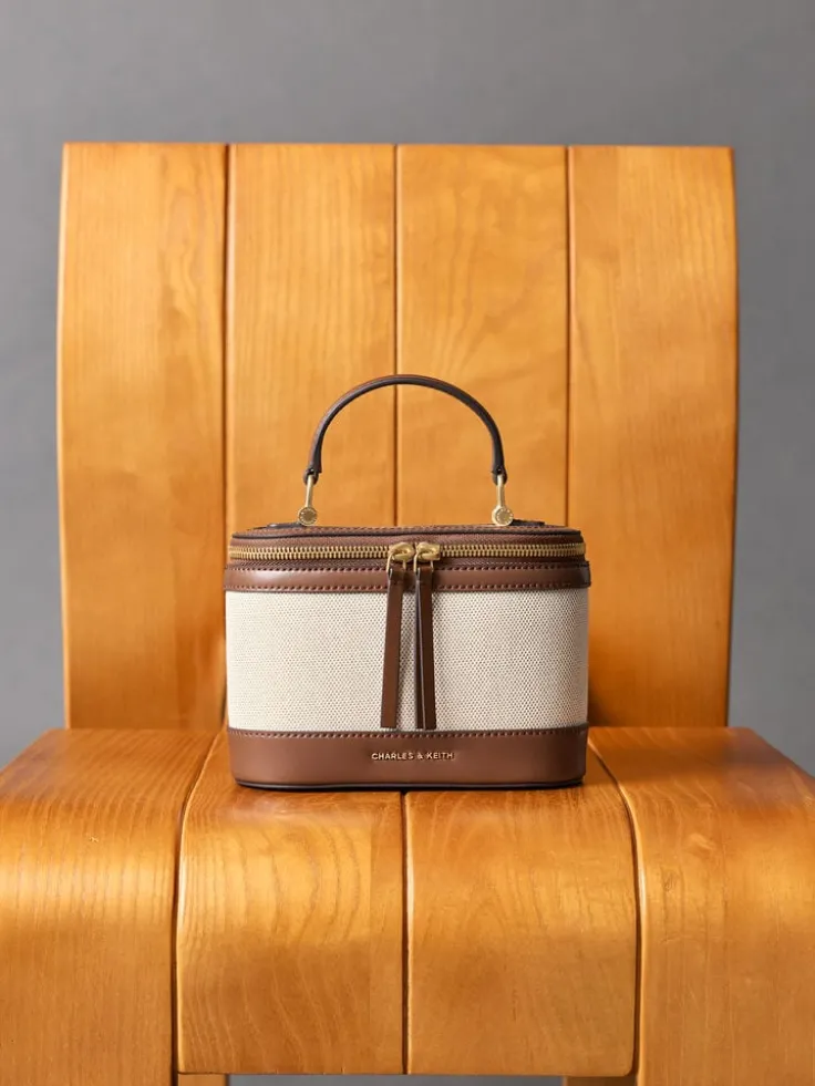 Enola Canvas Top Handle Vanity Bag