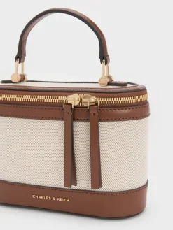 Enola Canvas Top Handle Vanity Bag