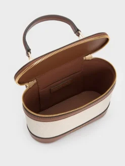 Enola Canvas Top Handle Vanity Bag