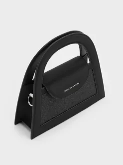 Este Glittered Top Handle Bag