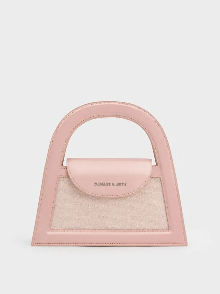 Este Glittered Top Handle Bag