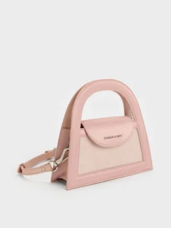 Este Glittered Top Handle Bag