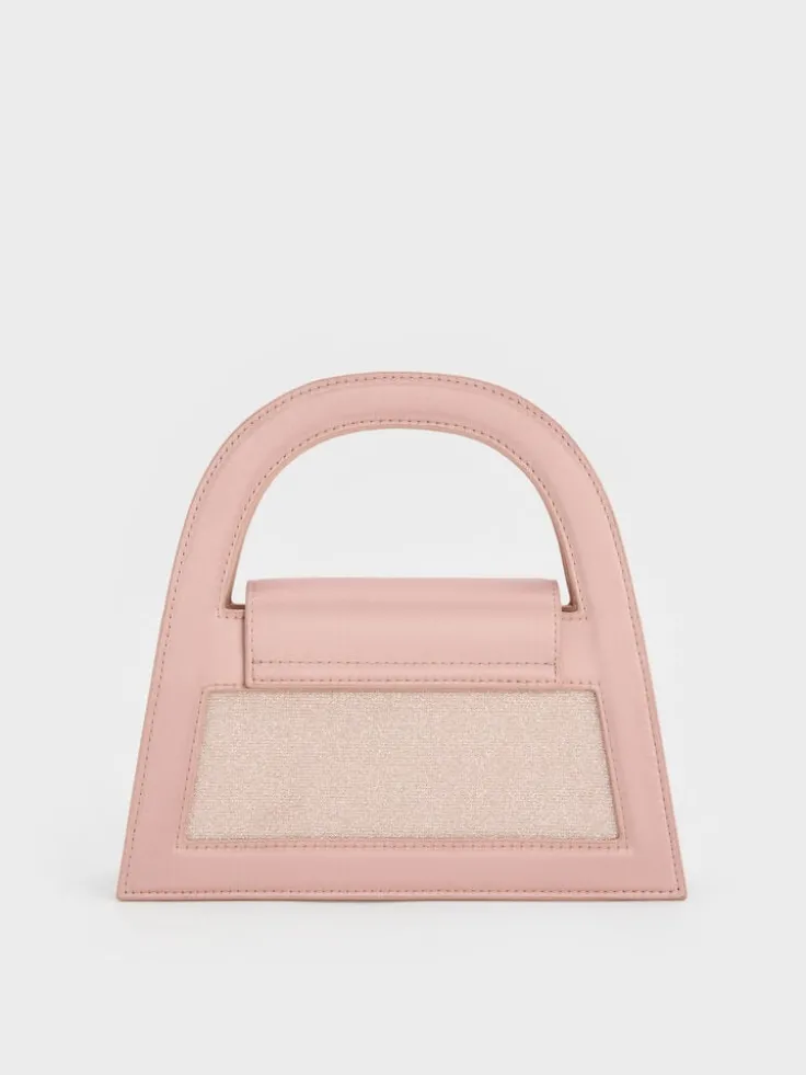 Este Glittered Top Handle Bag