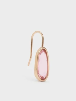 Evangeline Pink Crystal Drop Earrings