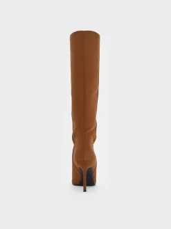Faux Suede Pointed Stiletto Knee-High Boots