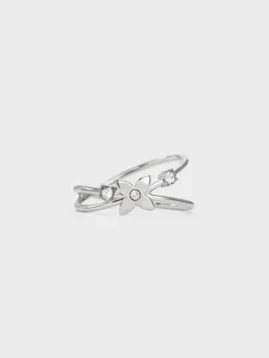Felicity Flower-Crystal Crossover Ring