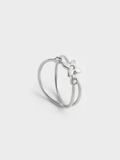 Felicity Flower-Crystal Crossover Ring