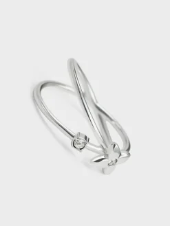 Felicity Flower-Crystal Crossover Ring