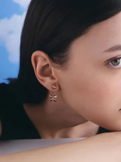 Felicity Flower-Crystal Drop Earrings