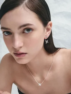 Felicity Flower-Crystal Drop Earrings