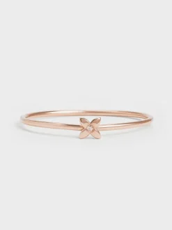 Felicity Flower-Motif Crystal Bangle